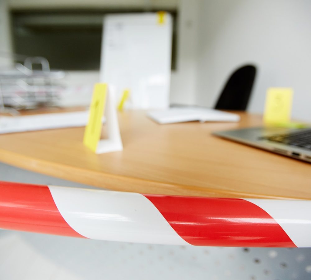 Crime,Scene,In,Office,Bound,By,Police,Tape,To,Save